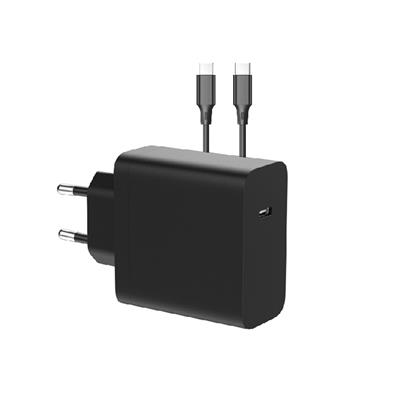 Solid Premium 45W Universal PD 3.0 USB-C Charger with USB C to C Cable bulk, Black